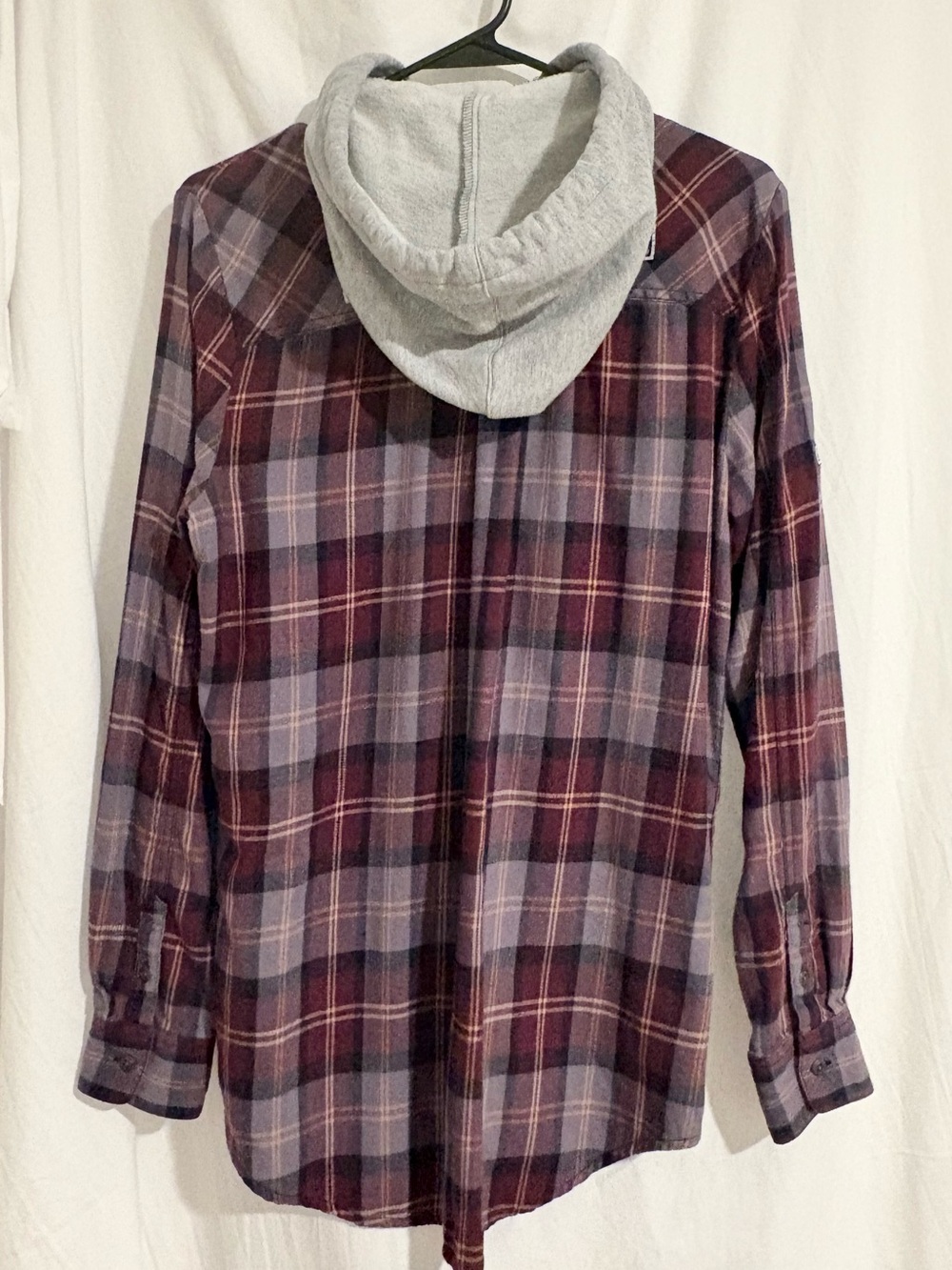 Harley-Davidson Burgundy, Purple and Gray Plaid Hoodie Shirt - Picture 2 of 8